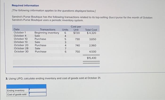 transactions related to its top-selling Gucei purse for the month of October.