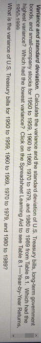  - X fr A B C Table 8.1 Year-by-Year Returns, 1950-1999