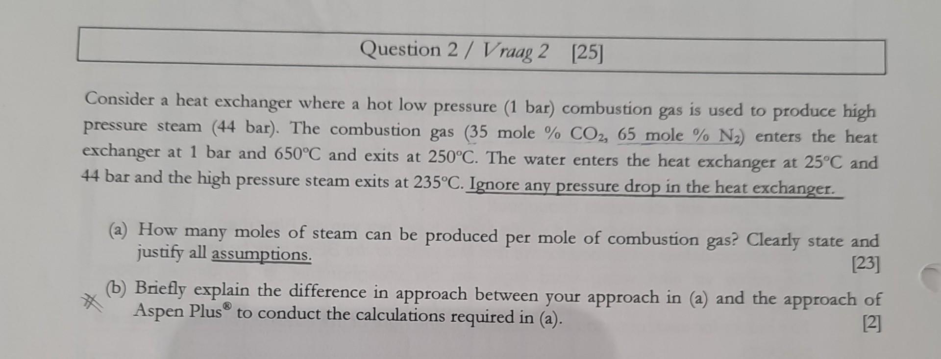  please post step by step explanation Consider a heat exchanger where