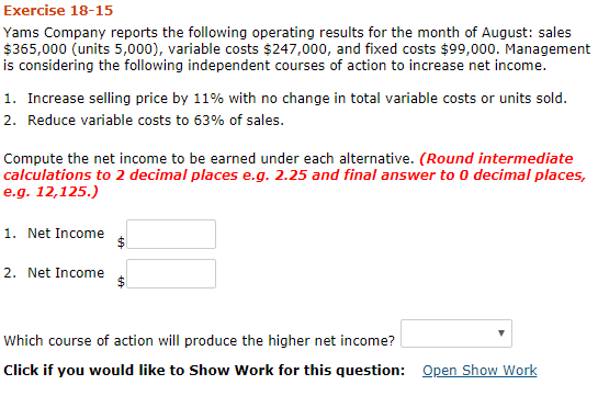 2016, Manhoff Company had a break-even point of $385,000 based on a