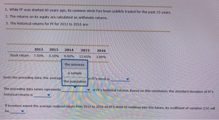 Analysts across companiess use realized stock returns to estimate the risk of