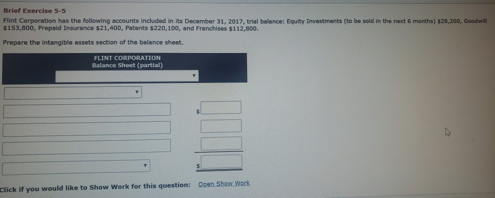 trial balance includes the following accounts: Inventory $124,800, Buildings $215,500, Accumulated Depreciation-Equipment