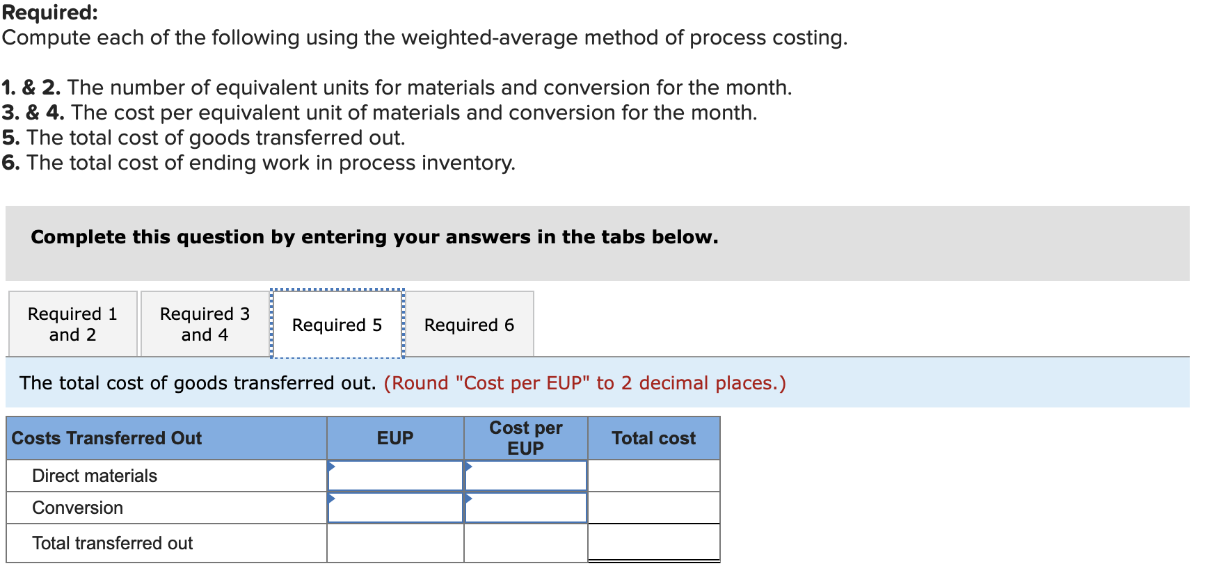 that all materials are added at the beginning of this production process,