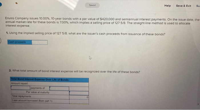  Served Help Save & Exit Su Enviro Company issues 10.00%, 10-year