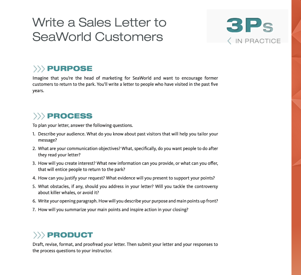 Read Newman Chapter 7. Review The 3Ps in Action. Complete the 3Ps