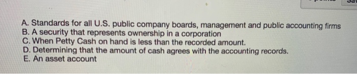 descriptions in Column II. proving cash common stock prepaid insurance A cash