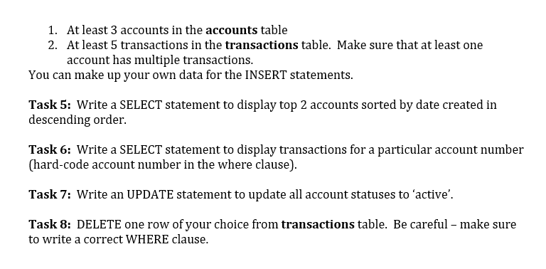 of the tasks using MySQL workbench. You cannot use Workbench's GUI to