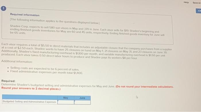  Help Save & Required information [The following information applies to the