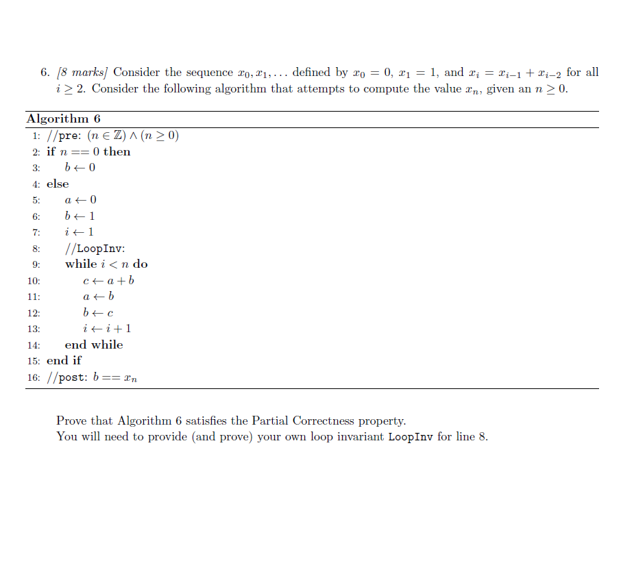  6. [8 marks] Consider the sequence 10,21,... defined by 20 =