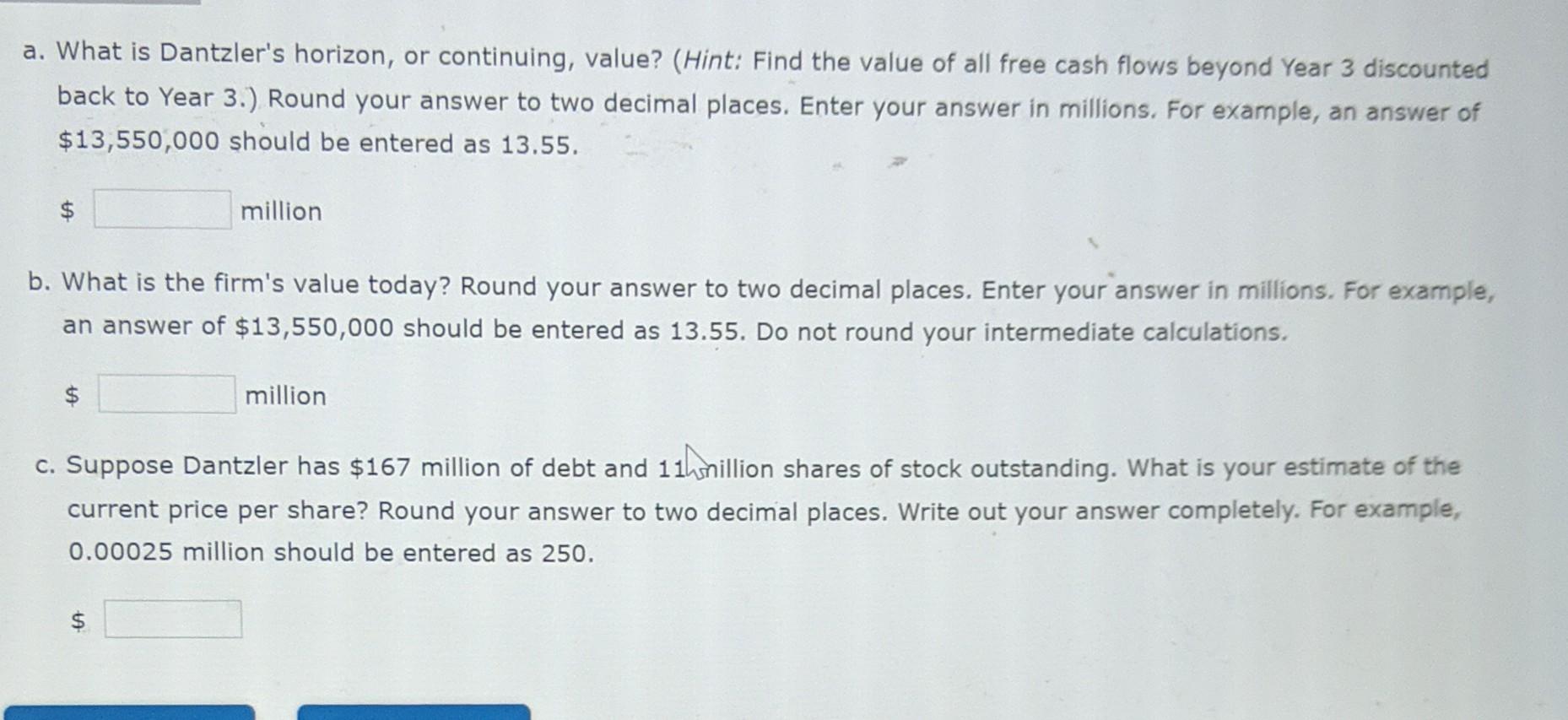 Market value of debt 10 Common shares outstanding 11 12 13 FCFs