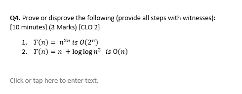in python do it in 30 minutes Q4. Prove or disprove the