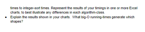 algorithms, and generate average timings (e.g. using time time) on random Lists