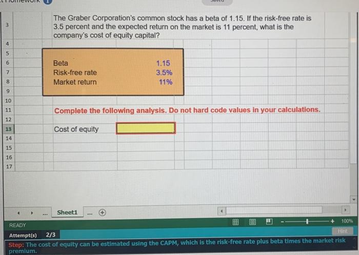 please do not hard code values The Graber Corporation's common stock has