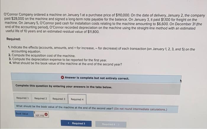 at a purchase price of $110,000. On the date of delivery, January