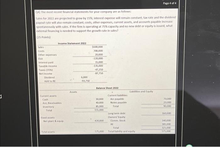 can somebody please help me out eith this questios. Thanks Q4) The