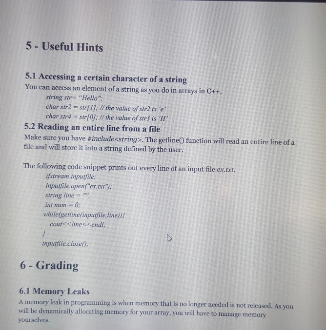 Problemm For this assignment, you will create a C++ program, named spa