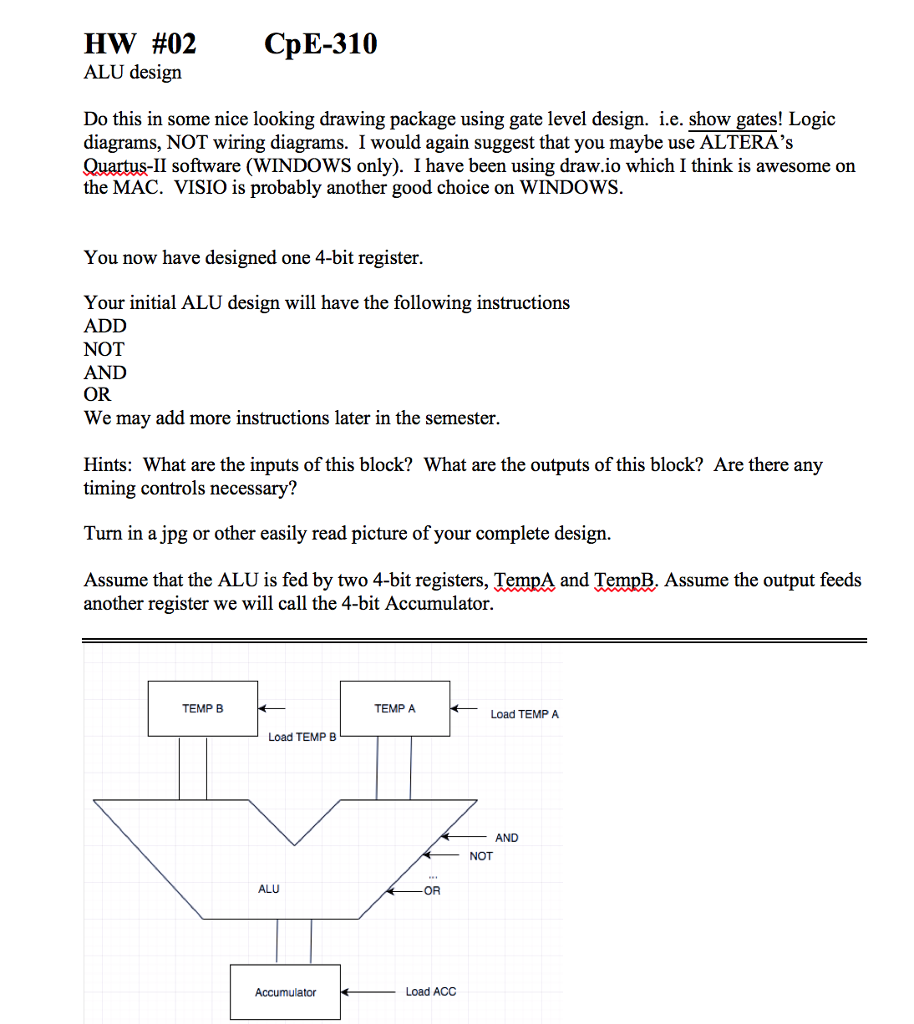  If you could do just one instruction for an example, it