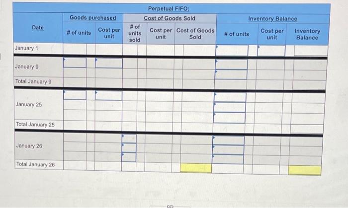 to the questions displayed below] A company reports the following beginning inventory