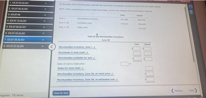  1. EX.07.03.ALGO 2 EX.07.05. ALGO 3. EX.07.09 NOTE: When computing the