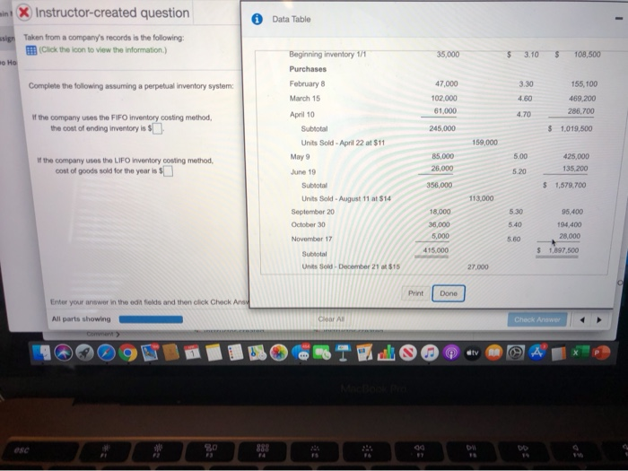 please answer both questions mint X Instructor-created question Data Table sign Taken