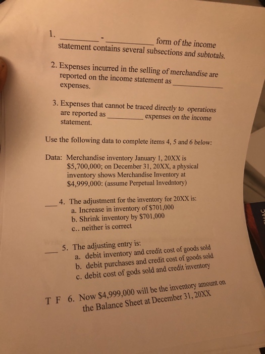 (s) C5-34 Adjusting Concepts (You may include several assignments in one packape,