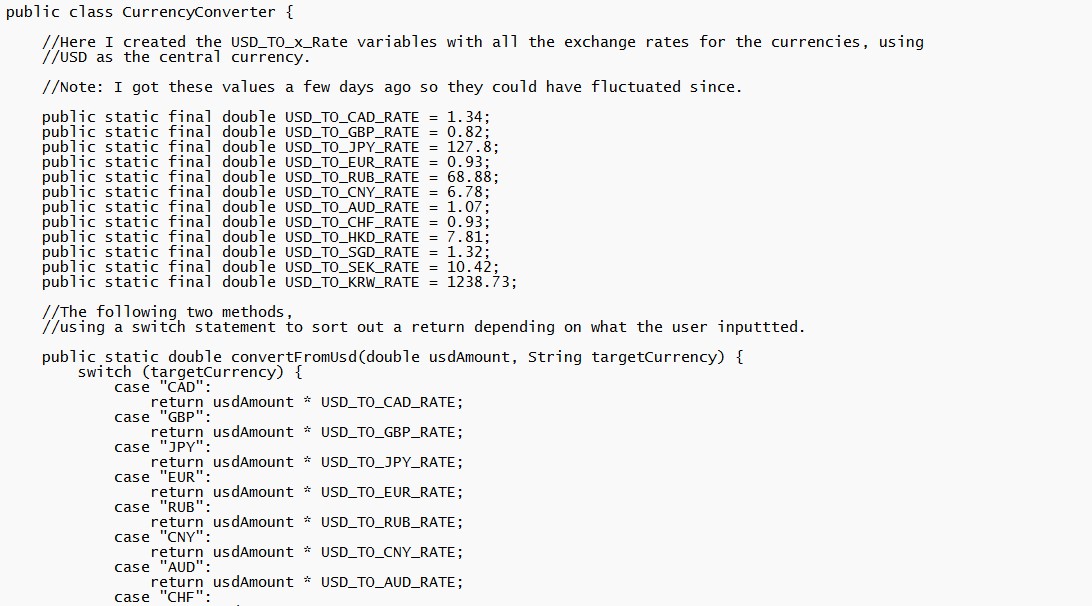 Code giving out weird answer (Java) So far I have the following