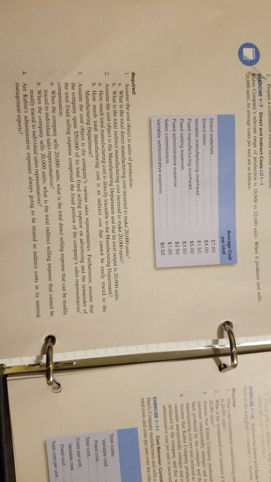 2. Prepare a contribution om me . EXERCISE 1-7 Direct and