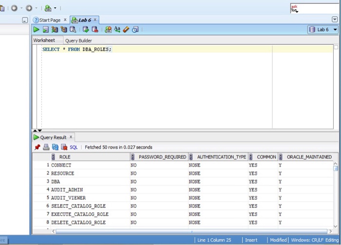  SQL STATEMENTS NEEDED FROM : SELECT * FROM dictionary; 1. How