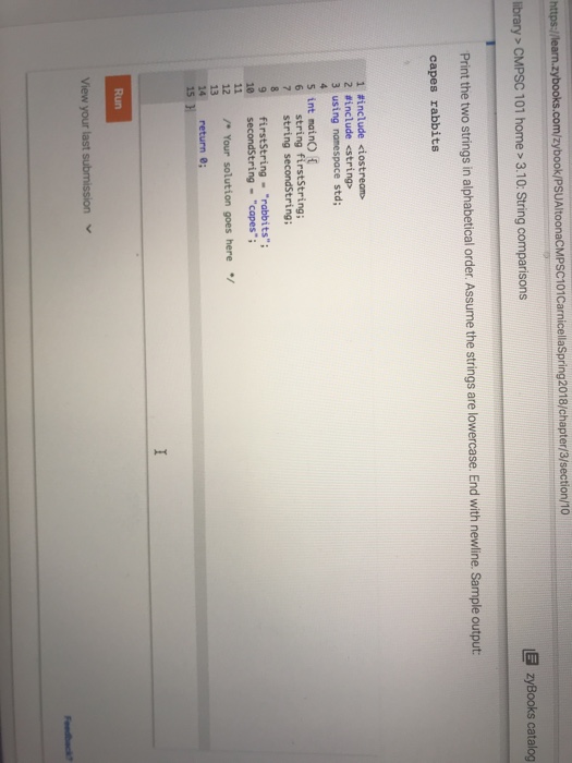 C++ Just need the your solution goes here SUAI MPSC101CarnicellaSpring2018/chapter/3/section/10 ibrary>