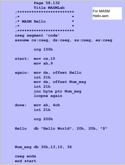 Create a detailed flowchart for the following assembly code: Page 58,132 Title