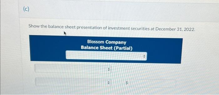 PART C ANSWER PART C THATS THE MAIN QUESTION Show the balance