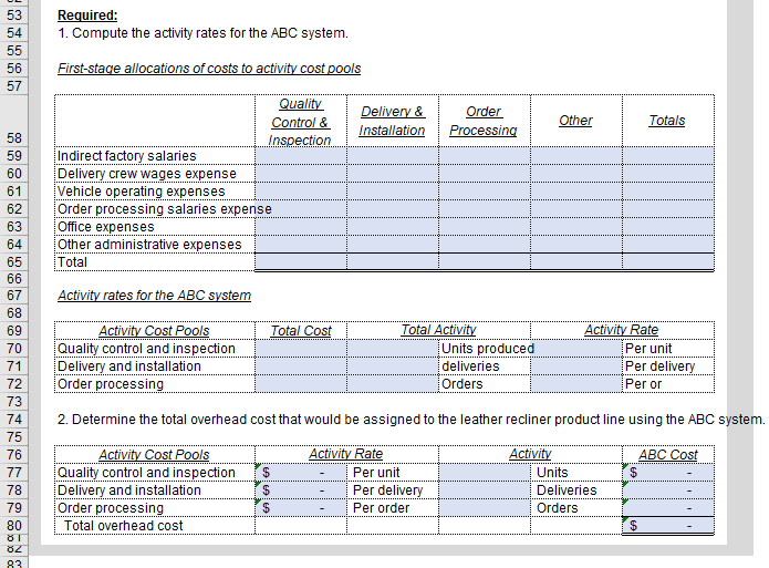 7 8 9 10 11 Fielli Corporation produces furniture and fixtures for