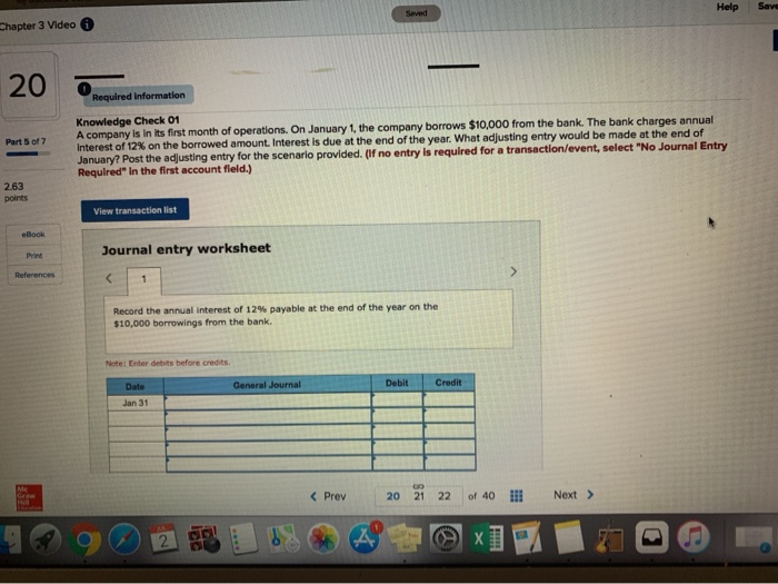  Help Save Seved Chapter 3 Video G 20 Required Information Knowledge