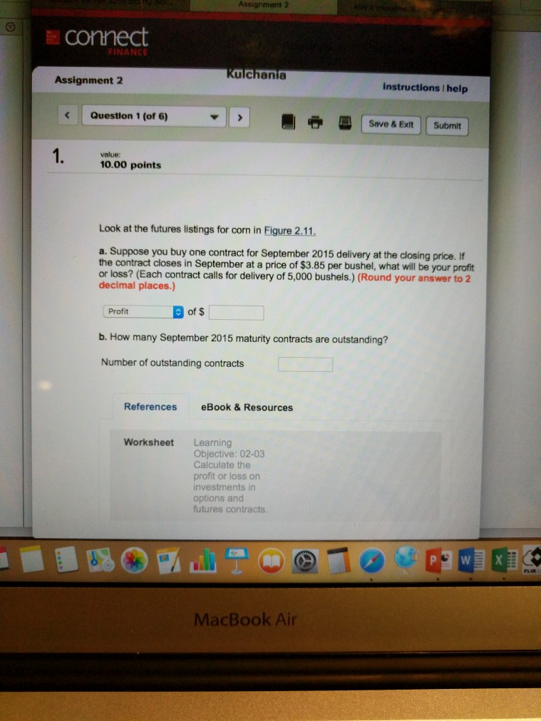  Assignment connect CO FINANCE kulchania Assignment 2 instructions I help Question