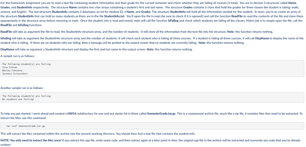 c++ please For this homework assignment you are to read a text