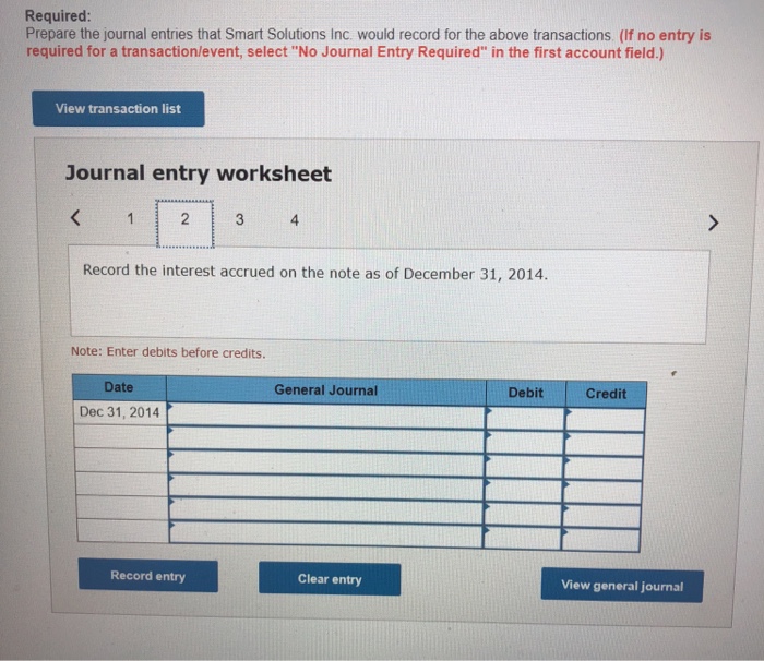 Interest [LO 8 The following transactions took place for Smart Solutions Inc
