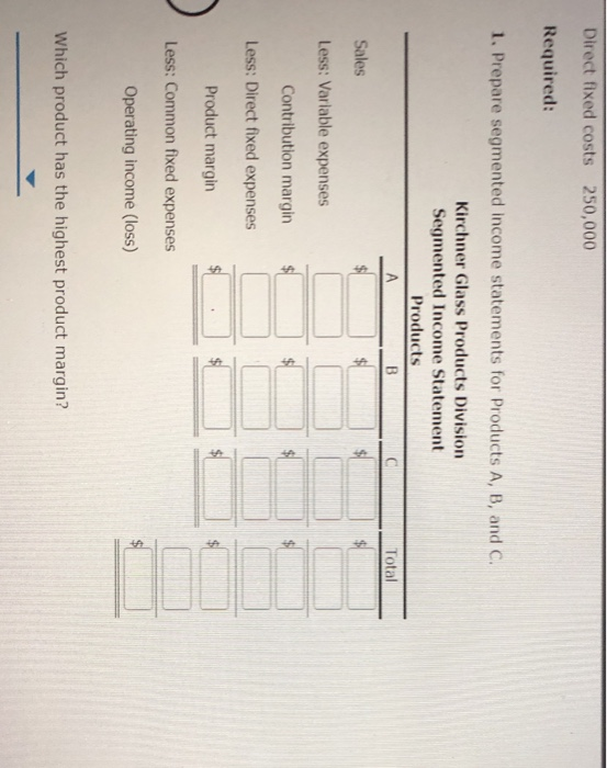 a n assistant divisional manager In another division. The divisional income statement