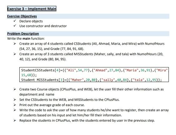 will be better if using online GDB compiler. Lab Exercises This assignment