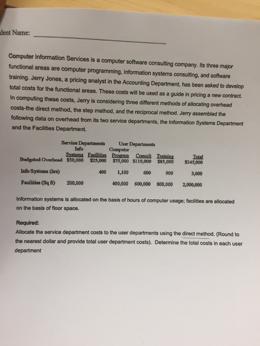  Computer Information Services is a computer software consulting company. Its three