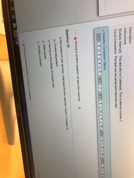  Description Instructions Multiple Attempts This test allows 3 attempts. This is