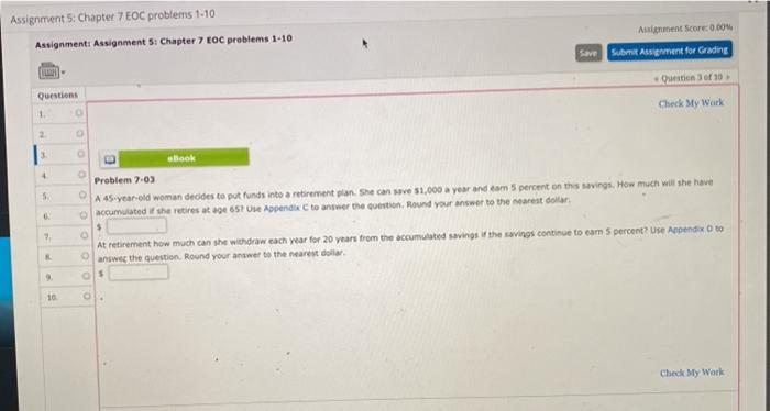  Assignment 5: Chapter 7 EOC problems 1.10 Anment Score: 0.00 Assignment