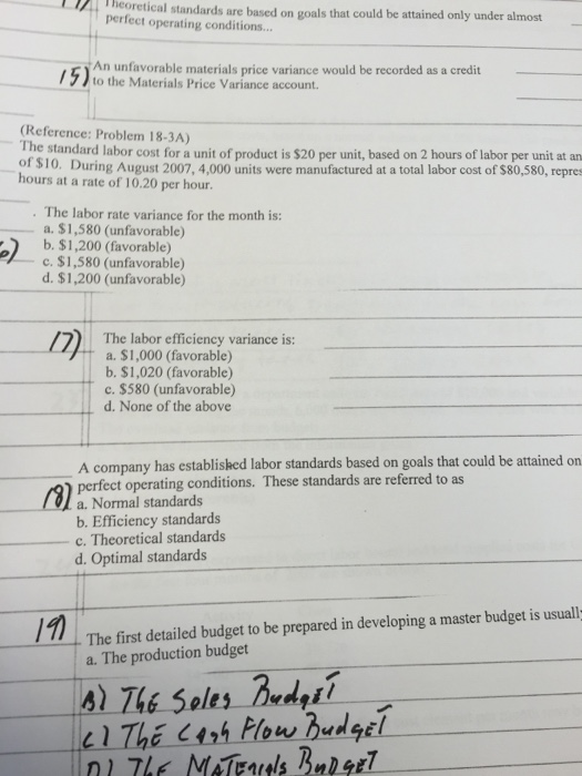  Theoretical standards are based on goals that could be attained only