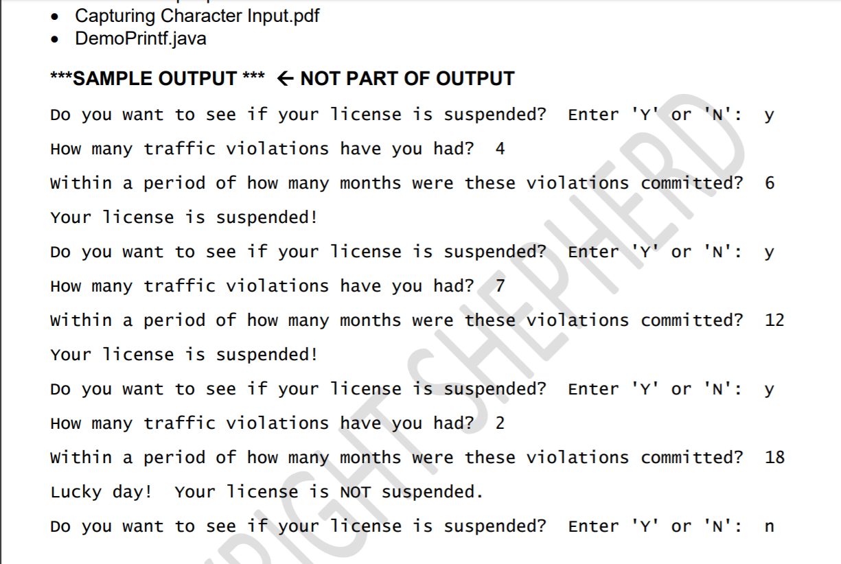 difficulty with this concept. Thanks // /** * @(#)DemoPrintf.java * * *