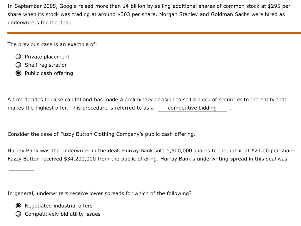 In September 2005, Google raised more than $4 billion by selling