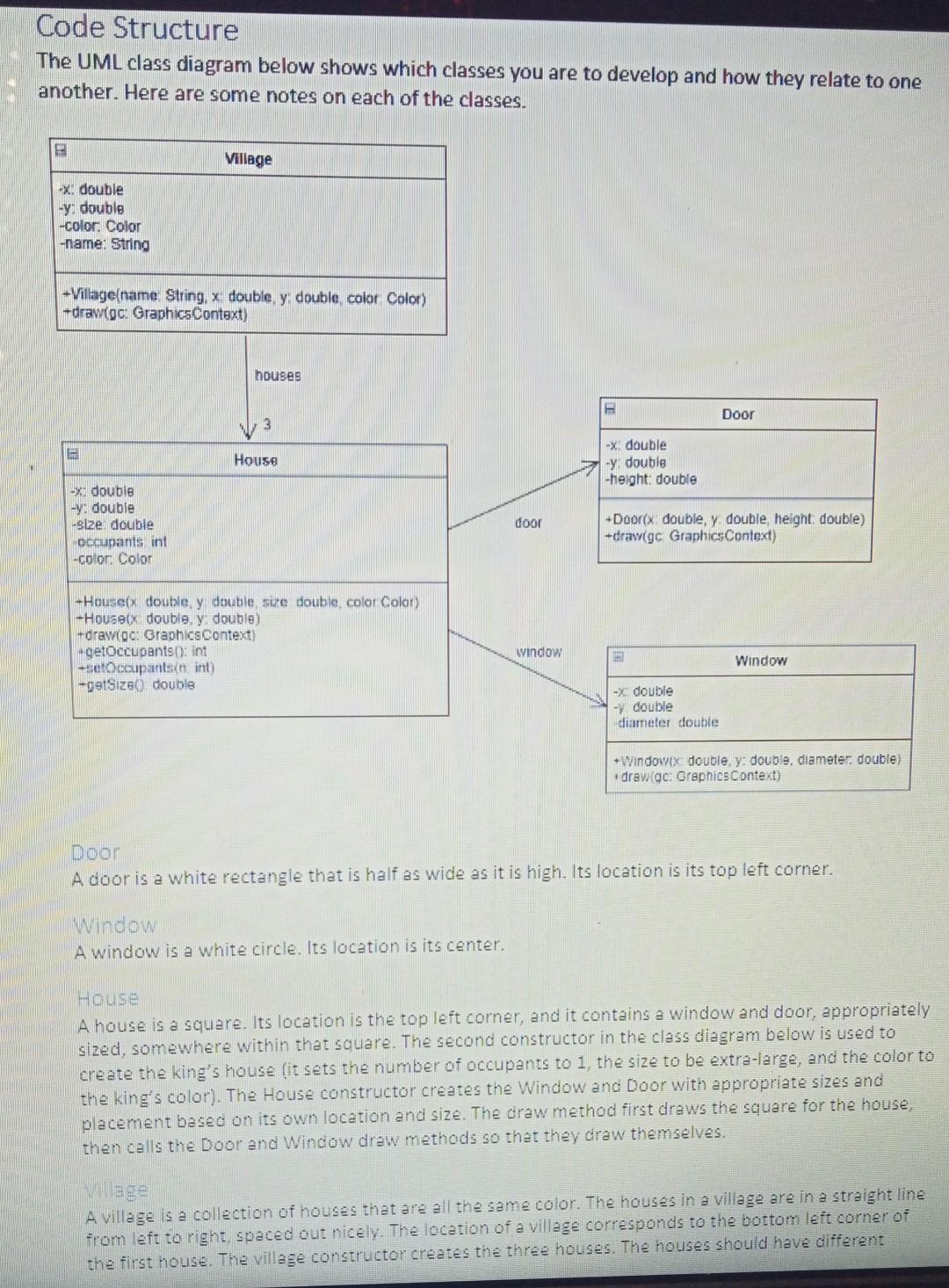 but also covers constructors and overloading. You will define multiple classes for
