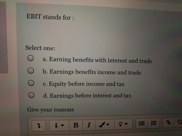 to go down Give your reasons 5 1 i B I E