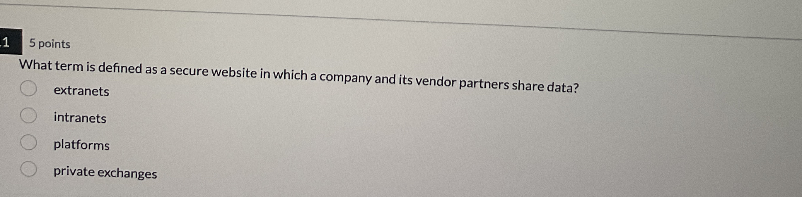  15 points What term is defined as a secure website in