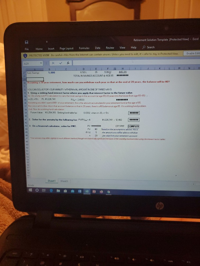 savings you should have put away for your retirement. This is a