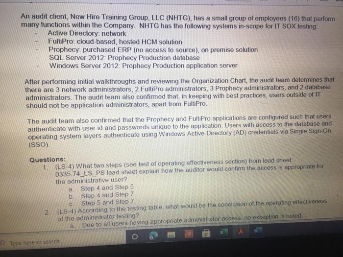 confirmed that the Prophecy and FultiPro applications are configured such that users