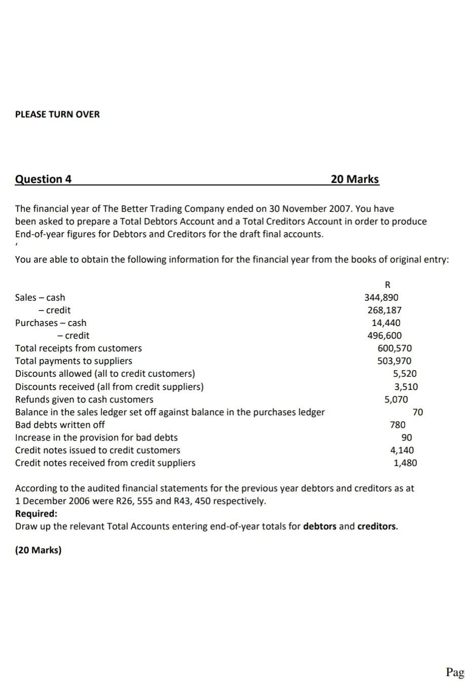 are made by cheque On investigation you discover: (1) Bank charges of